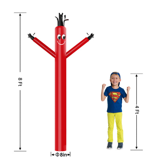 8ft Red Inflatable Air Puppet Dancer– Replacement for 9" Blower (No Blower)