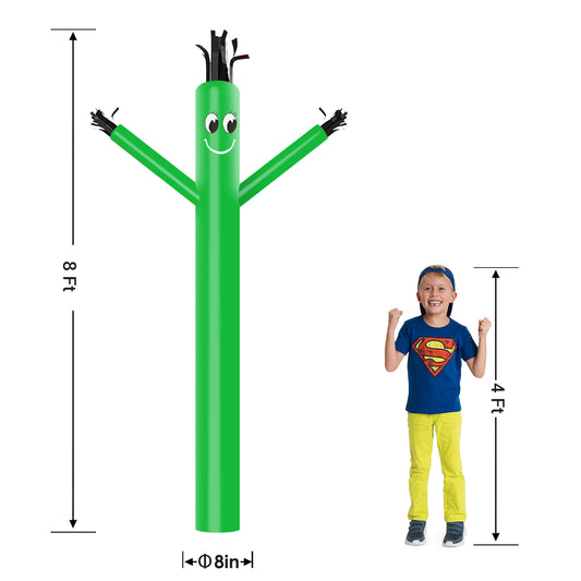 8ft Green Inflatable Air Puppet Dancer– Replacement for 9" Blower (No Blower)