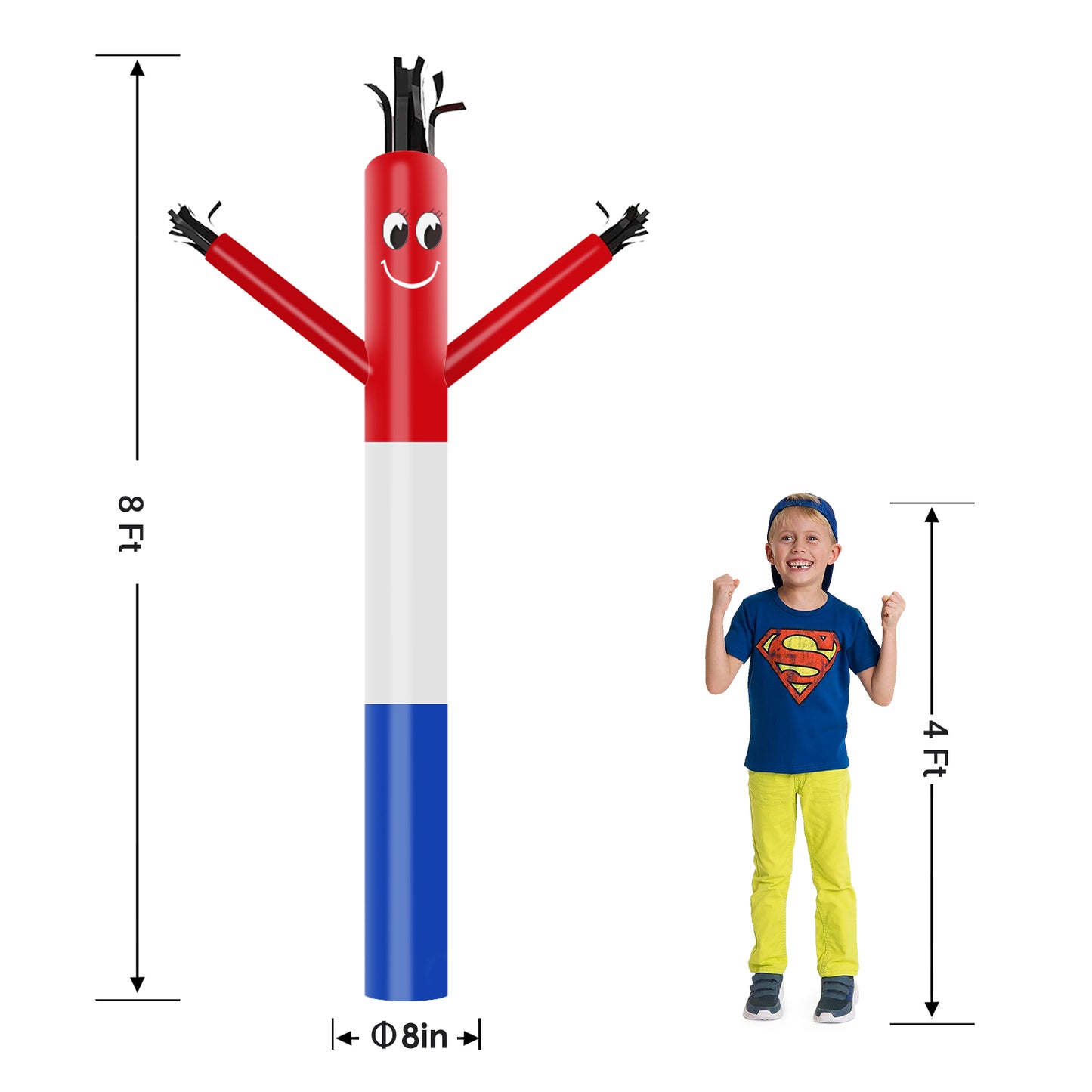8ft RWB Inflatable Air Puppet Dancer– Replacement for 9" Blower (No Blower)