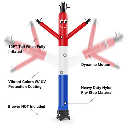 8ft RWB Inflatable Air Puppet Dancer– Replacement for 9" Blower (No Blower)