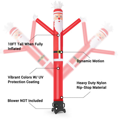 8ft Santa Inflatable Air Puppet Dancer– Replacement for 9" Blower (No Blower)