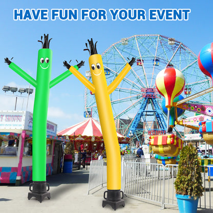 8ft Green Inflatable Air Puppet Dancer– Replacement for 9" Blower (No Blower)
